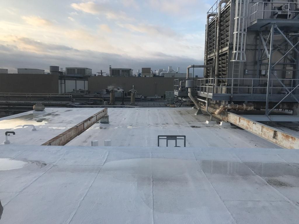 Commercial silicone roof