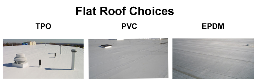 Flat roof choices - TPO, PVC, EPDM 1